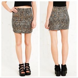 Urban Outfitters Animal Print Mini Skirt XS